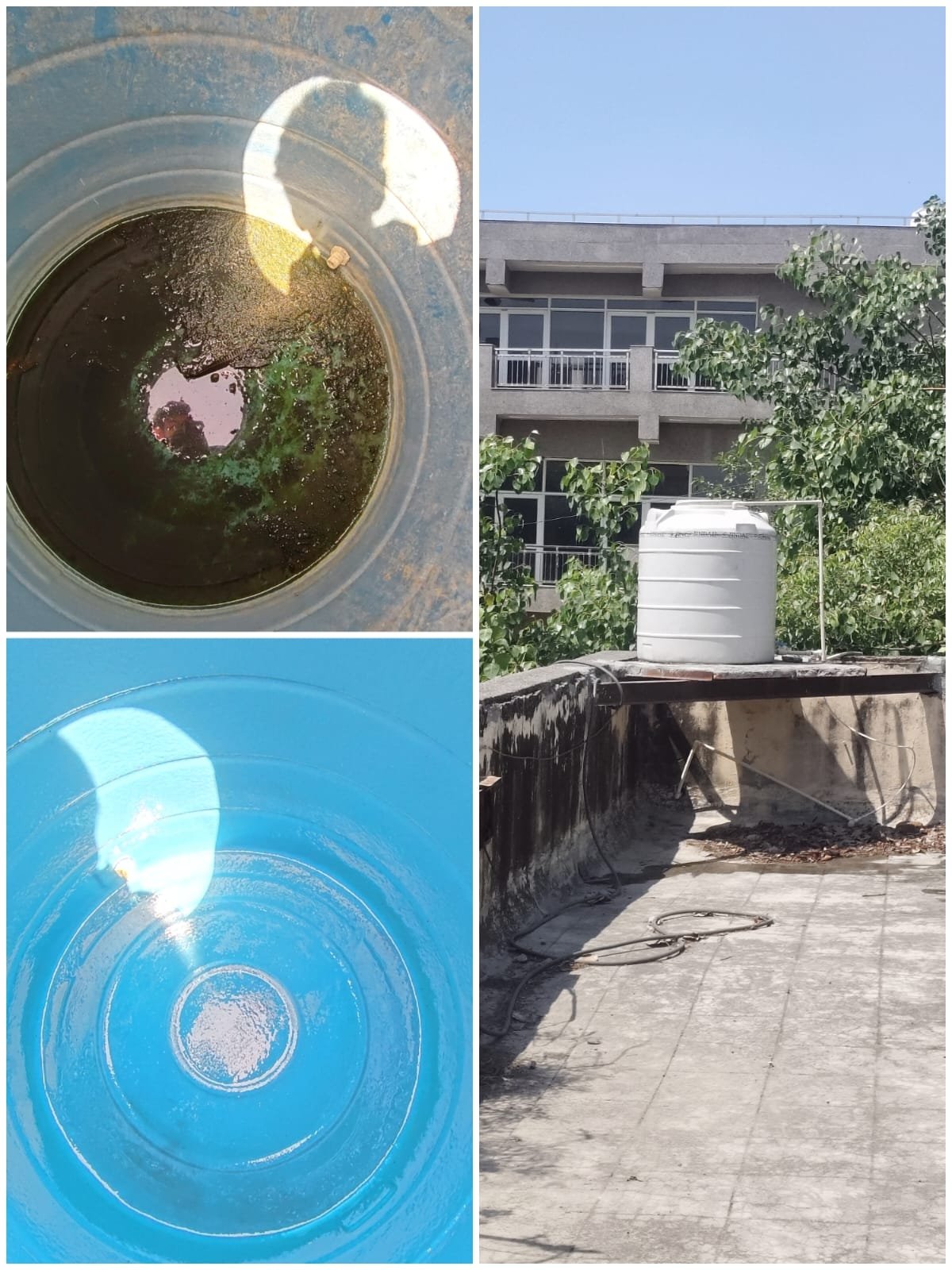Rooftop water tank cleaning gallery